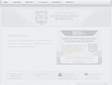 Tablet Screenshot of contraloria.nayarit.gob.mx